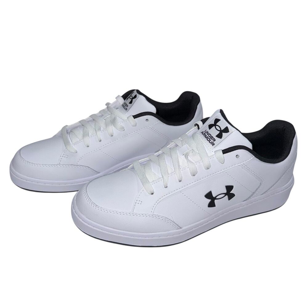 Under Armour UA Official White Men's Leather Sneakers Size/ 10 - Picture 8 of 16